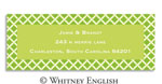 Whitney English Address Labels - Garden Lattice Green (Holiday) (615215)
